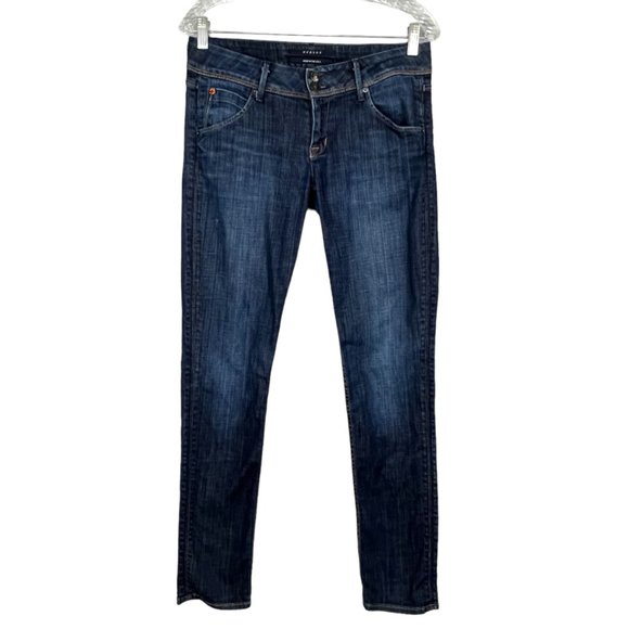Hudson Womens Collin Flap Pocket Skinny Jeans Mid Rose Glaze GLZ Wash size 28 - Picture 1 of 12